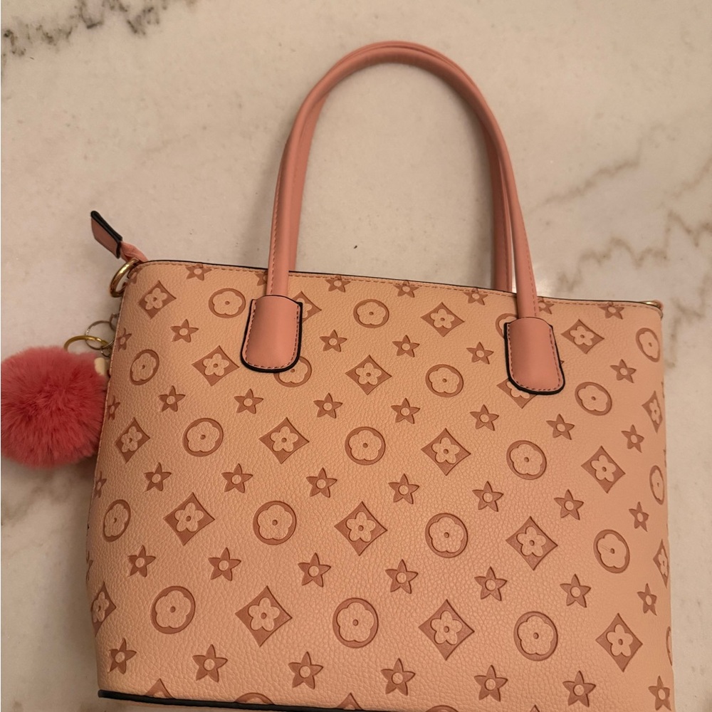 Fashion Stylish Pink Tote Bag with Wallet - Picture 6 of 13